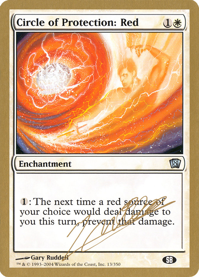 Circle of Protection: Red (Julien Nuijten) (SB) [World Championship Decks 2004] | Tacoma Games