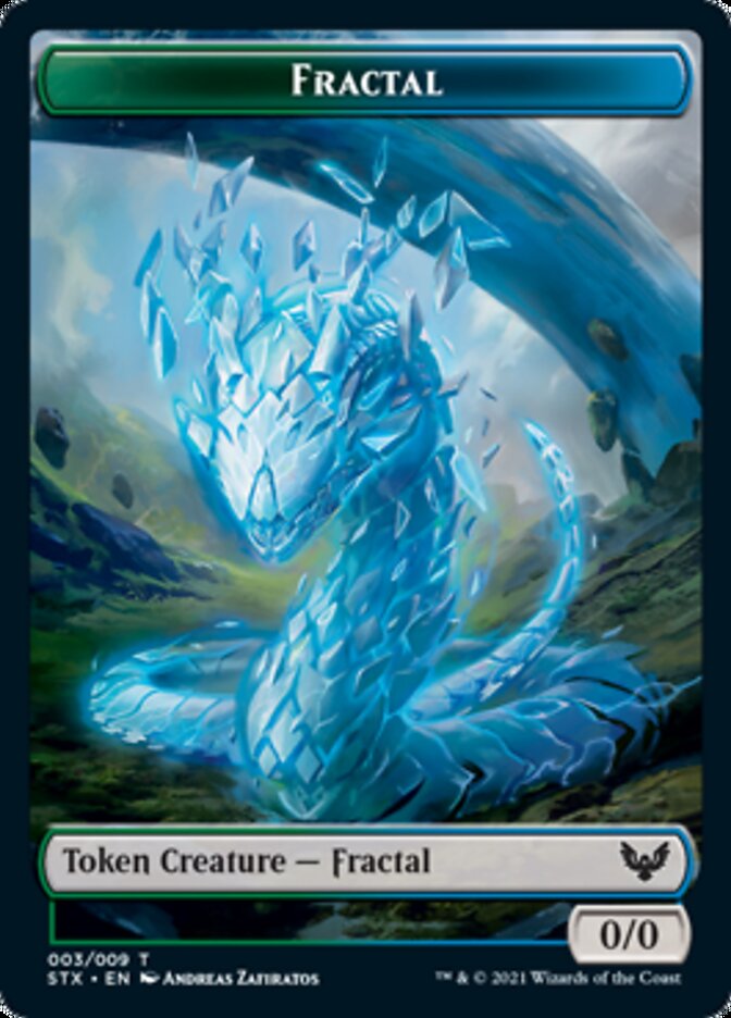 Fractal // Pest Double-Sided Token [Strixhaven: School of Mages Tokens] | Tacoma Games