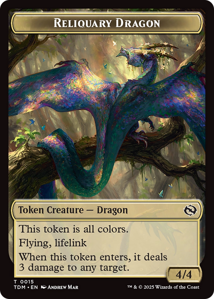 Reliquary Dragon // Dragon (0011) Double-Sided Token [Tarkir: Dragonstorm Tokens] | Tacoma Games