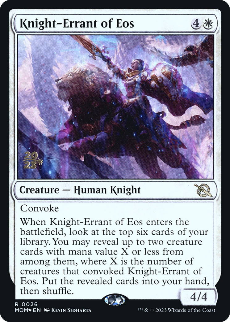 Knight-Errant of Eos [March of the Machine Prerelease Promos] | Tacoma Games