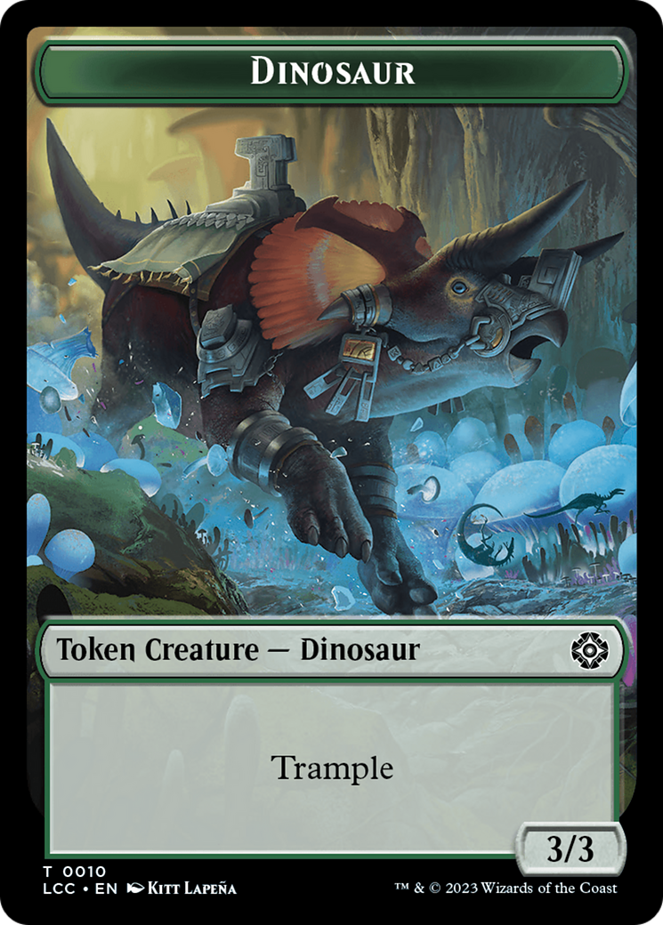 City's Blessing // Dinosaur Double-Sided Token [The Lost Caverns of Ixalan Commander Tokens] | Tacoma Games