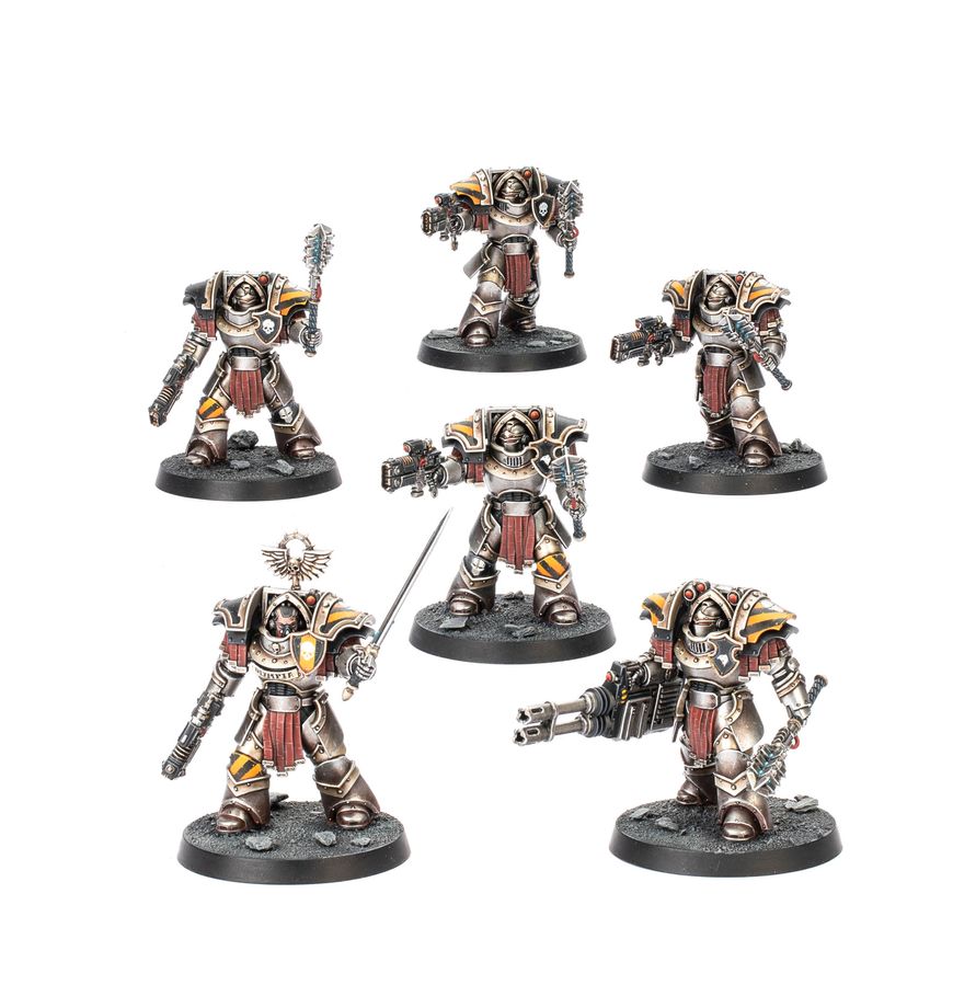 Cataphractii Terminators with Volkite Chargers and Power Mauls | Tacoma Games