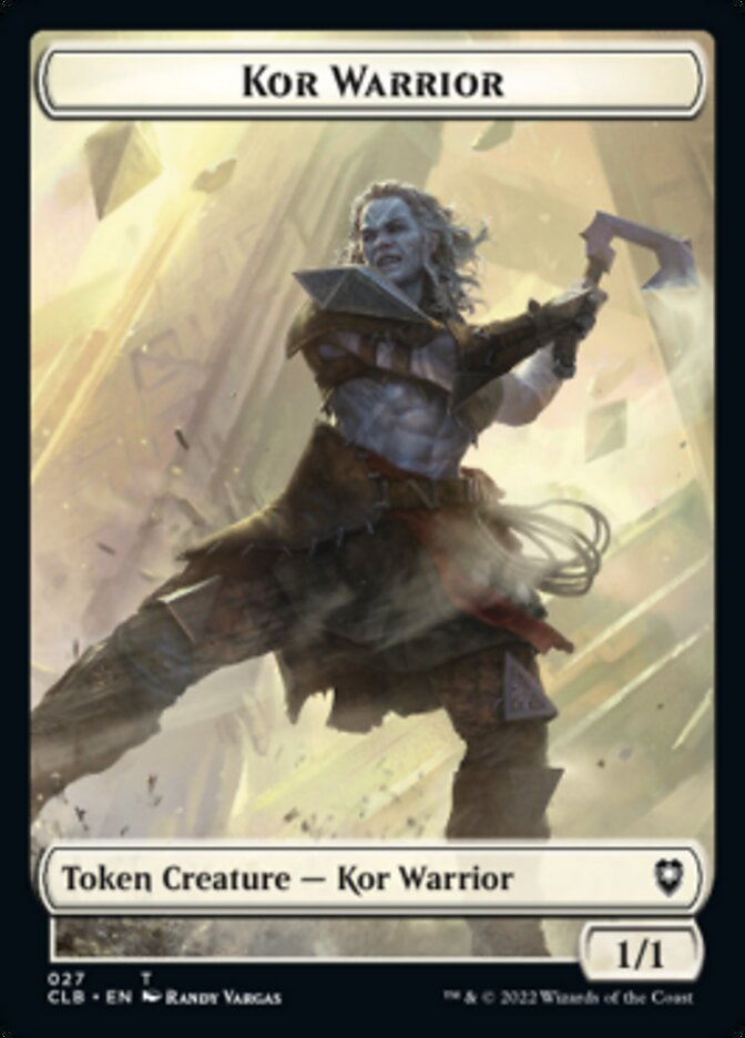 Kor Warrior // Treasure Double-Sided Token [Commander Legends: Battle for Baldur's Gate Tokens] | Tacoma Games