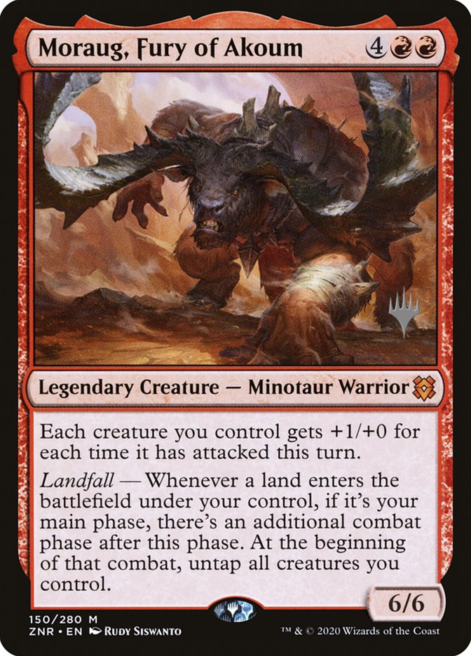 Moraug, Fury of Akoum (Promo Pack) [Zendikar Rising Promos] | Tacoma Games