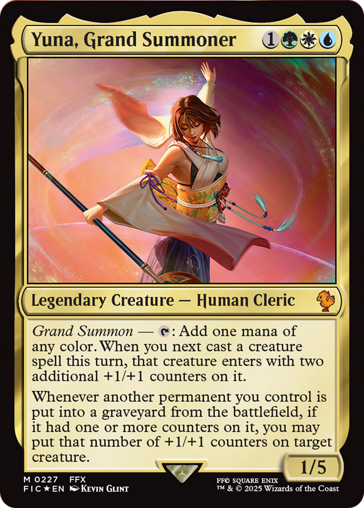 Yuna, Grand Summoner (Surge Foil) [FINAL FANTASY Commander] | Tacoma Games