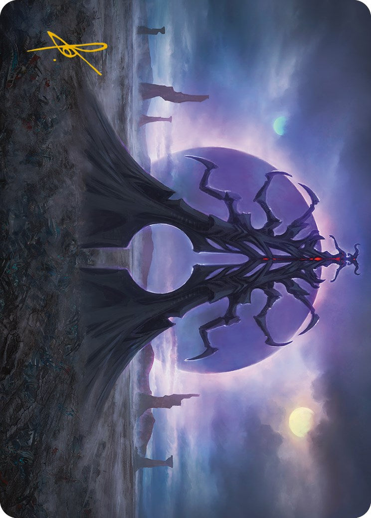 Black Sun's Twilight Art Card (Gold-Stamped Signature) [Phyrexia: All Will Be One Art Series] | Tacoma Games
