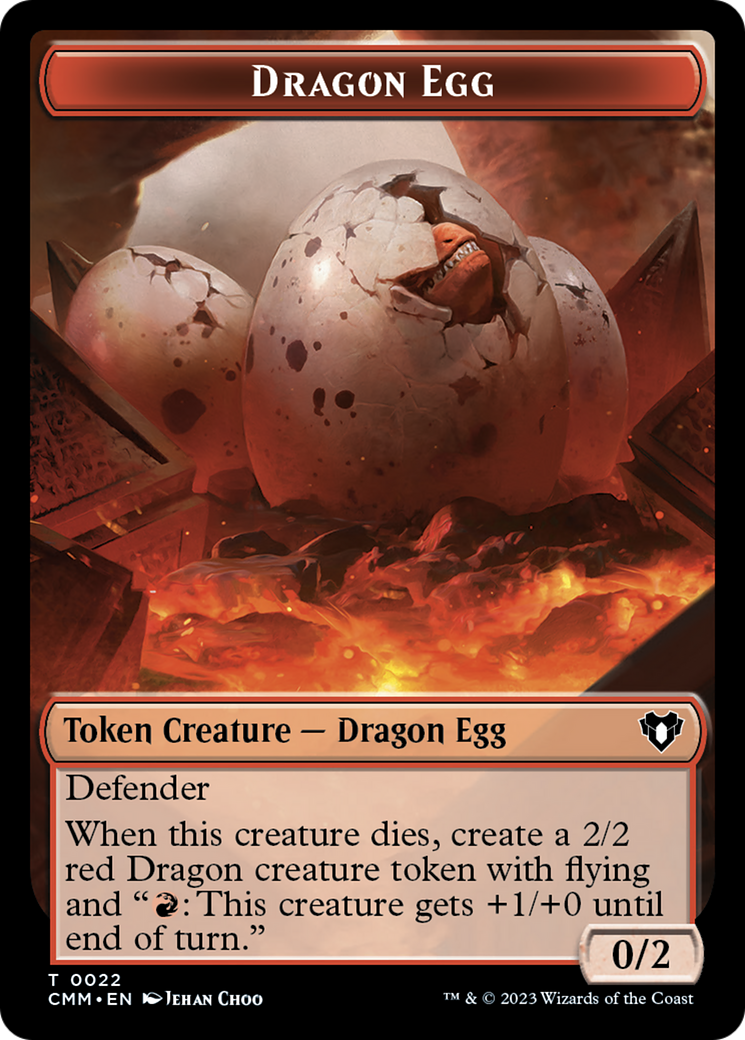 Dragon Egg Token [Commander Masters Tokens] | Tacoma Games