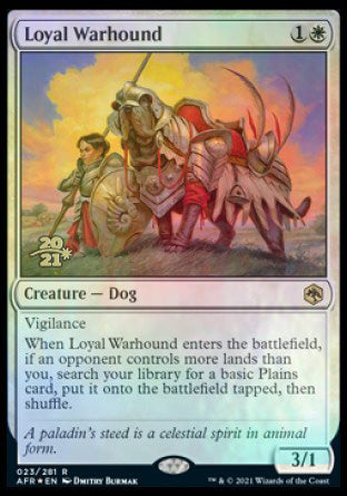 Loyal Warhound [Dungeons & Dragons: Adventures in the Forgotten Realms Prerelease Promos] | Tacoma Games