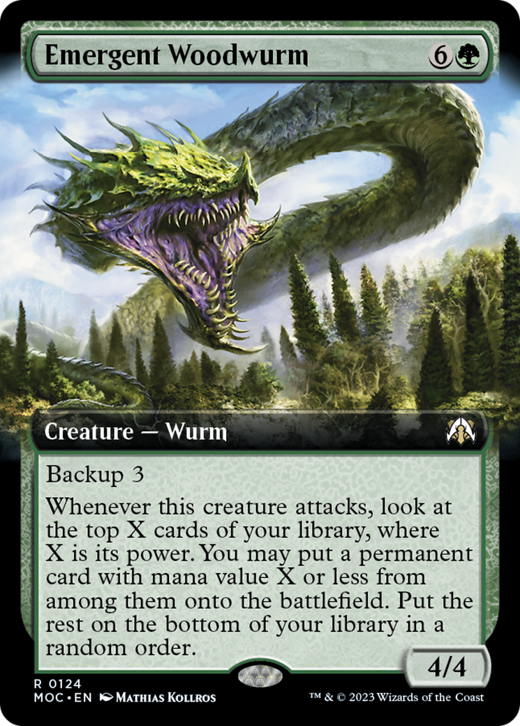 Emergent Woodwurm (Extended Art) [March of the Machine Commander] | Tacoma Games