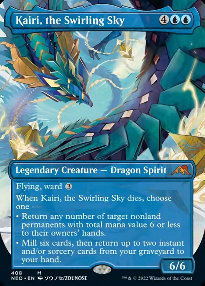 Kairi, the Swirling Sky (Borderless Alternate Art) [Kamigawa: Neon Dynasty] | Tacoma Games