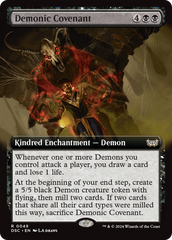 Demonic Covenant (Extended Art) [Duskmourn: House of Horror Commander] | Tacoma Games