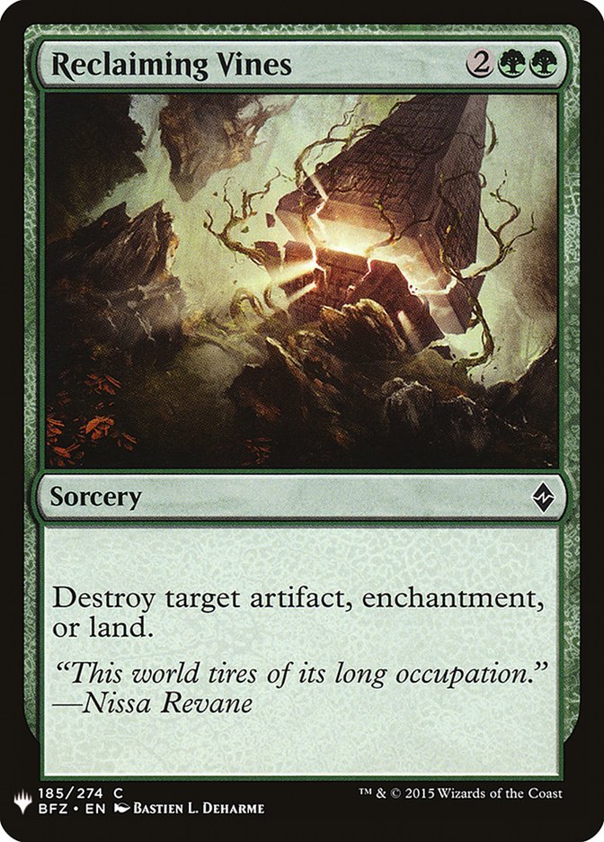 Reclaiming Vines [Mystery Booster] | Tacoma Games