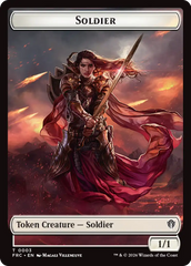 Soldier // Shark Double-Sided Token [Reality Fracture Commander Tokens] | Tacoma Games