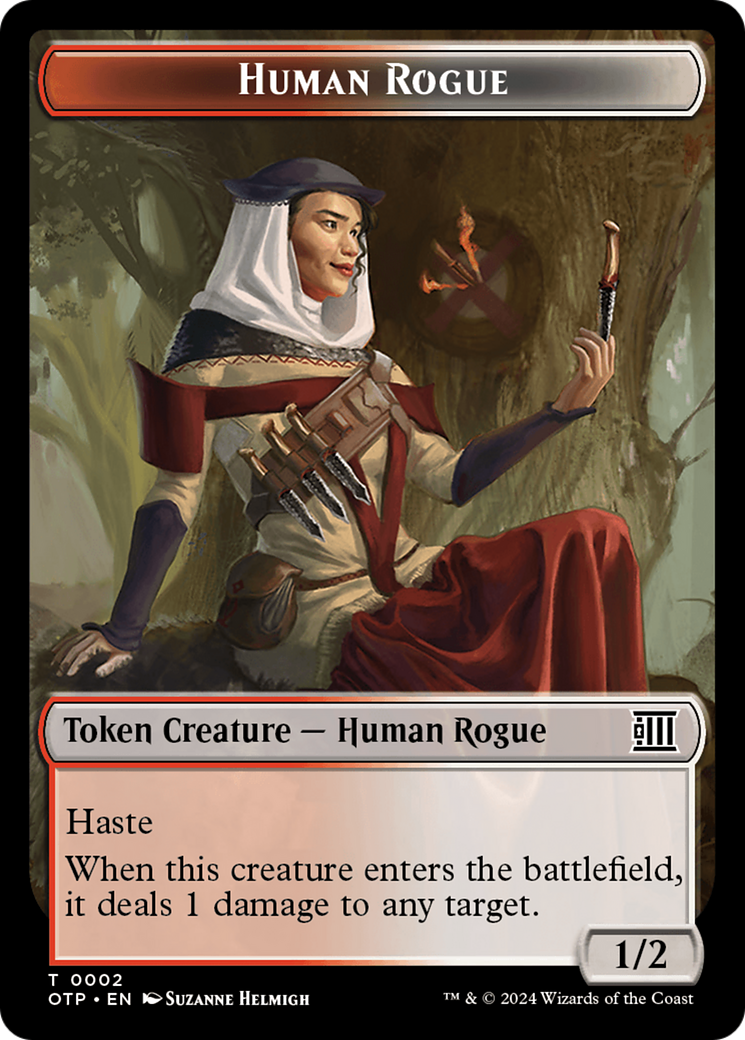 Human Rogue // Plot Double-Sided Token [Outlaws of Thunder Junction: Breaking News Tokens] | Tacoma Games