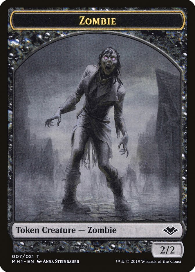 Zombie (007) // Myr (019) Double-Sided Token [Modern Horizons Tokens] | Tacoma Games