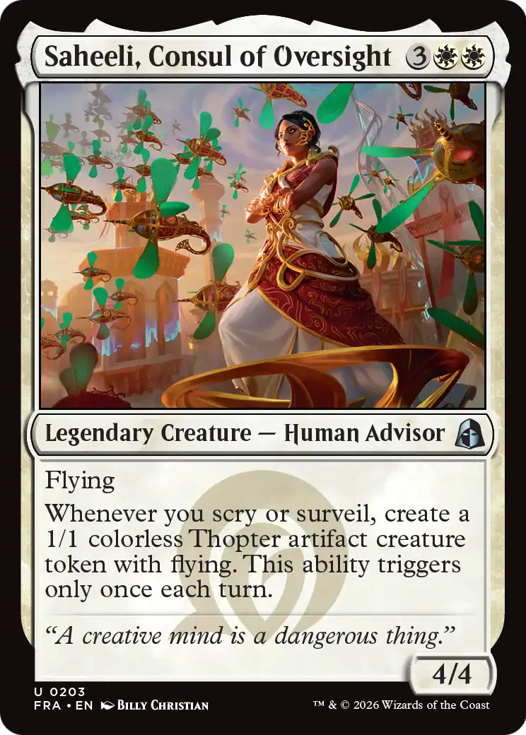 Saheeli, Consul of Oversight [Reality Fracture] | Tacoma Games