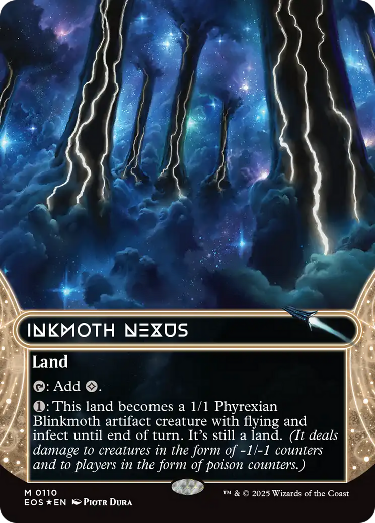 Inkmoth Nexus (0110) (Borderless) (Galaxy Foil) [Edge of Eternities: Stellar Sights] | Tacoma Games