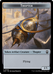 Aetherborn (Ripple Foil) // Thopter Double-Sided Token [Modern Horizons 3 Commander Tokens] | Tacoma Games