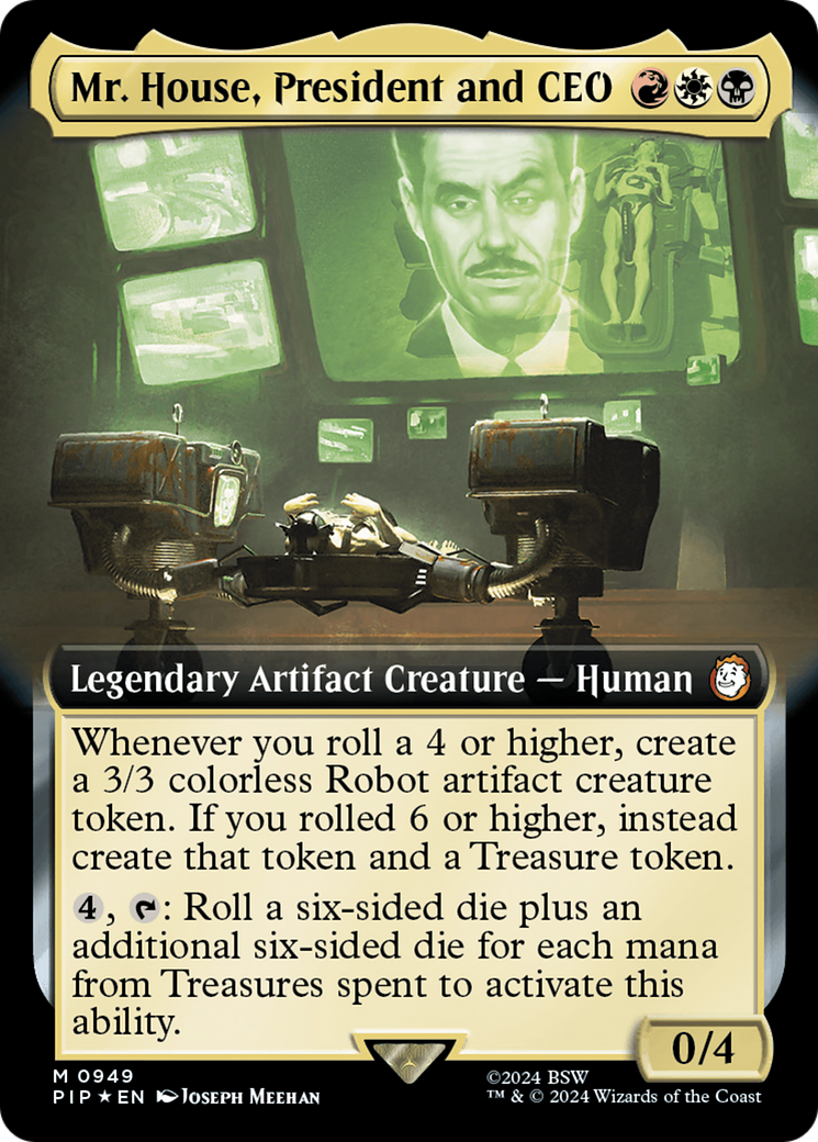 Mr. House, President and CEO (Extended Art) (Surge Foil) [Fallout] | Tacoma Games