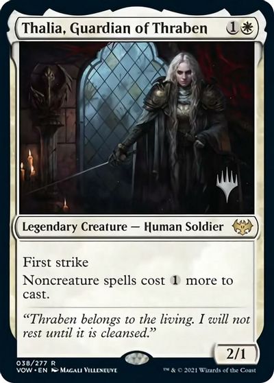 Thalia, Guardian of Thraben (Promo Pack) [Innistrad: Crimson Vow Promos] | Tacoma Games