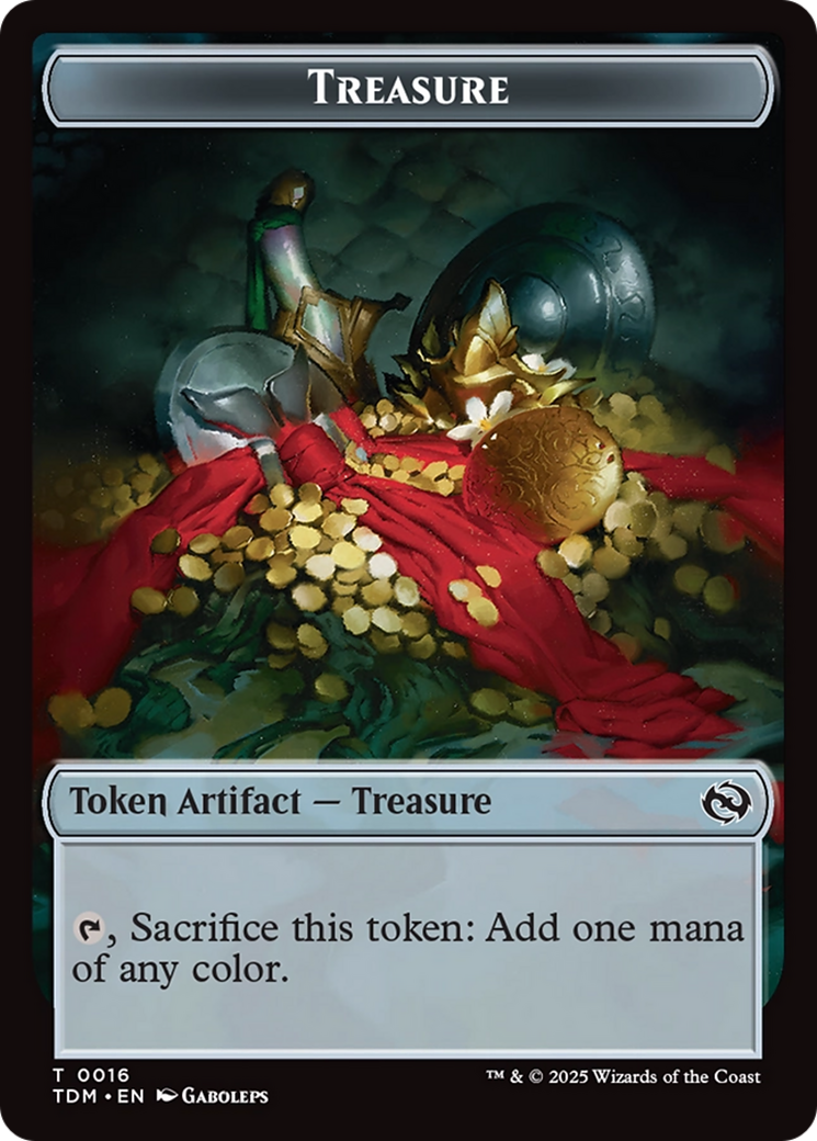 Treasure // Zombie Druid Double-Sided Token [Tarkir: Dragonstorm Tokens] | Tacoma Games