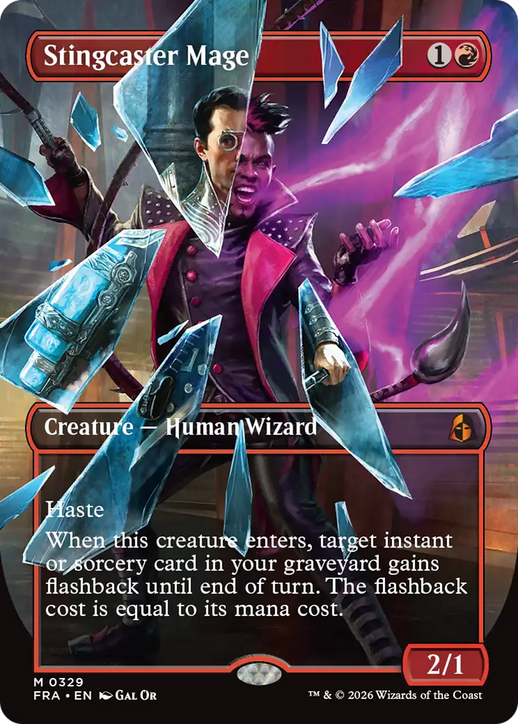Stingcaster Mage (Borderless) (Facet Foil) [Reality Fracture] | Tacoma Games