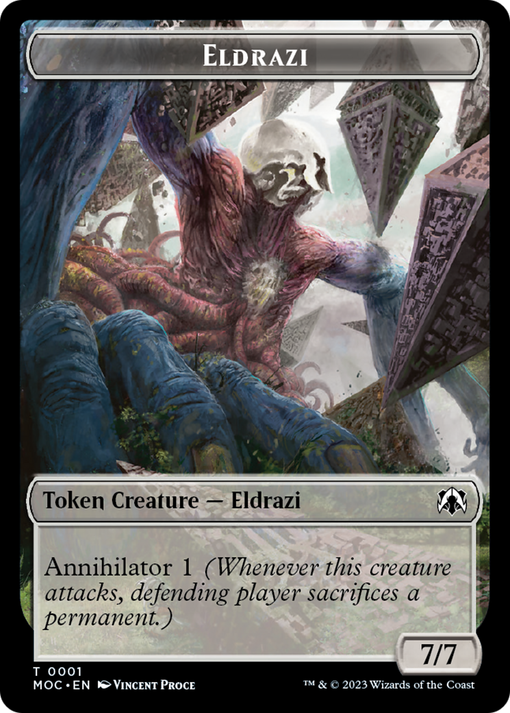 Eldrazi // Angel (4) Double-Sided Token [March of the Machine Commander Tokens] | Tacoma Games