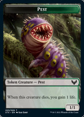 Inkling // Pest Double-Sided Token [Strixhaven: School of Mages Tokens] | Tacoma Games
