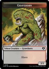 Spirit (0010) // Graveborn Double-Sided Token [Commander Masters Tokens] | Tacoma Games