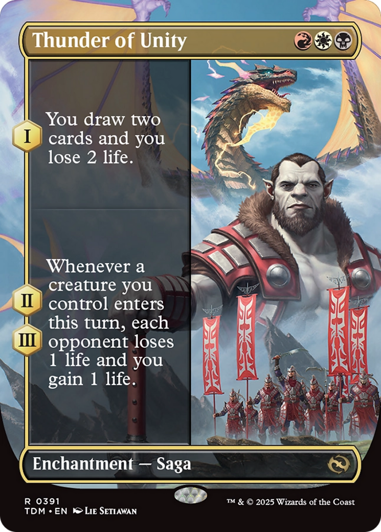 Thunder of Unity (Borderless) [Tarkir: Dragonstorm] | Tacoma Games