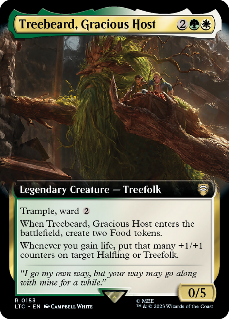 Treebeard, Gracious Host (Extended Art) [The Lord of the Rings: Tales of Middle-Earth Commander] | Tacoma Games