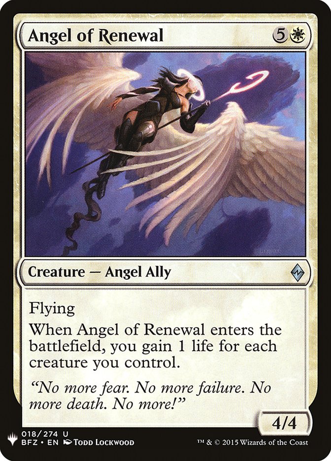 Angel of Renewal [Mystery Booster] | Tacoma Games