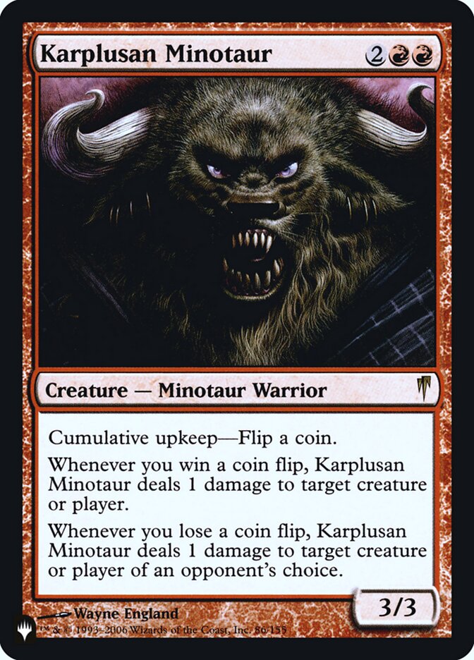 Karplusan Minotaur [Secret Lair: Heads I Win, Tails You Lose] | Tacoma Games