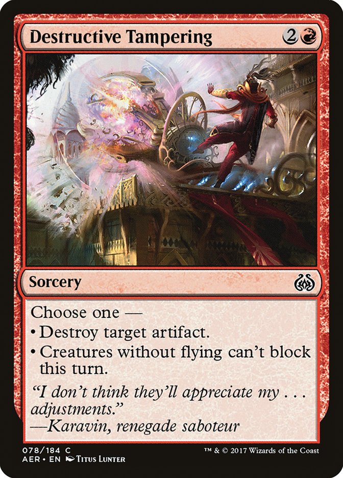 Destructive Tampering [Aether Revolt] | Tacoma Games