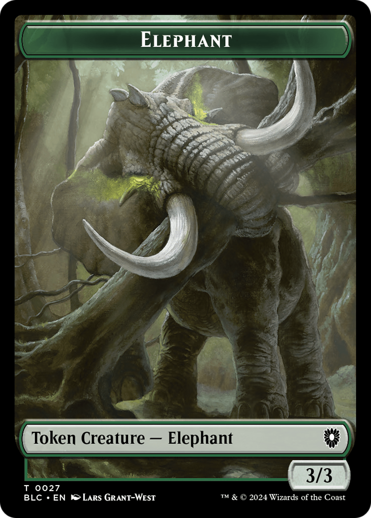 Elephant // Squid Double-Sided Token [Bloomburrow Commander Tokens] | Tacoma Games