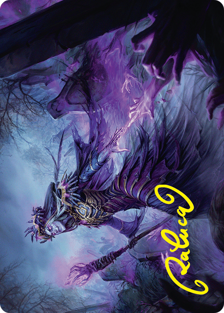 Zul Ashur, Lich Lord Art Card (10/54) (Gold-Stamped Signature) [Foundations Art Series] | Tacoma Games