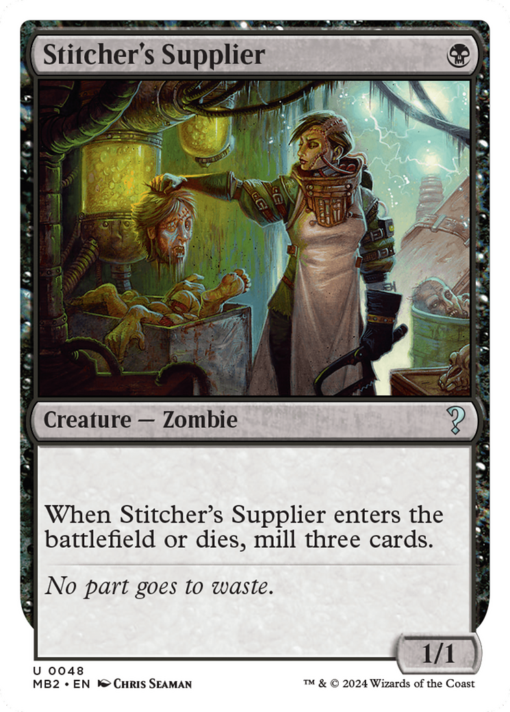 Stitcher's Supplier (White Border) [Mystery Booster 2] | Tacoma Games