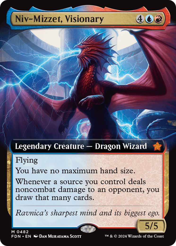 Niv-Mizzet, Visionary (Extended Art) [Foundations] | Tacoma Games