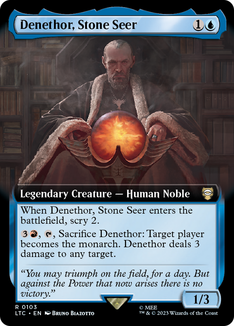 Denethor, Stone Seer (Extended Art) [The Lord of the Rings: Tales of Middle-Earth Commander] | Tacoma Games