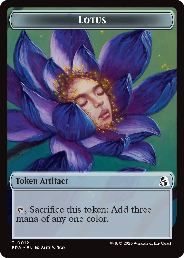 Dragon // Lotus Double-Sided Token [Reality Fracture Tokens] | Tacoma Games