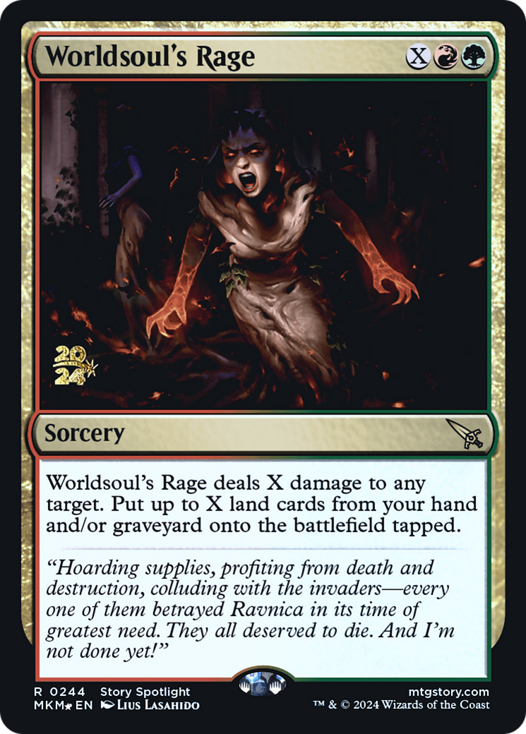 Worldsoul's Rage [Murders at Karlov Manor Prerelease Promos] | Tacoma Games
