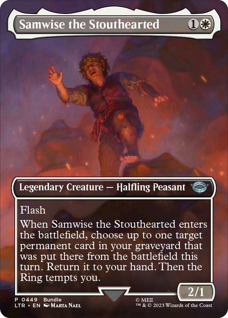 Samwise the Stouthearted (Borderless Alternate Art) [The Lord of the Rings: Tales of Middle-Earth] | Tacoma Games