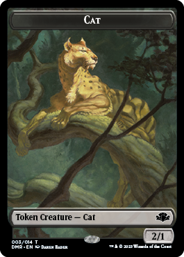 Insect // Cat (003) Double-Sided Token [Dominaria Remastered Tokens] | Tacoma Games