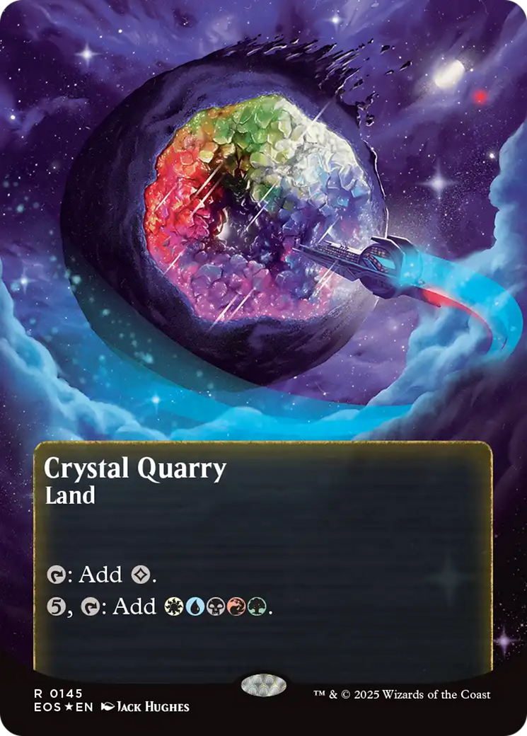 Crystal Quarry (0145) (Borderless) (Galaxy Foil) [Edge of Eternities: Stellar Sights] | Tacoma Games