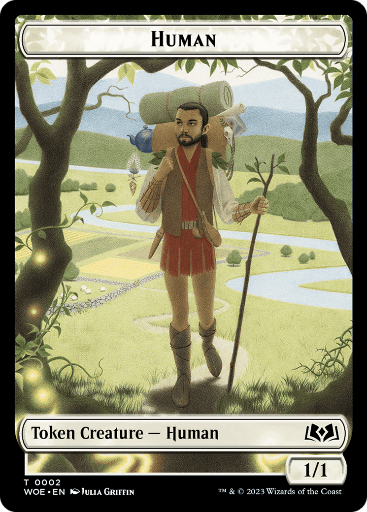 Human // Food (0010) Double-Sided Token [Wilds of Eldraine Tokens] | Tacoma Games