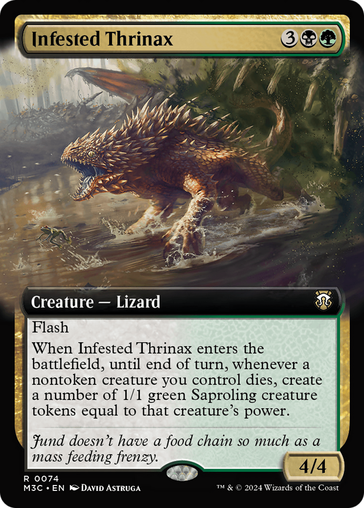 Infested Thrinax (Extended Art) [Modern Horizons 3 Commander] | Tacoma Games