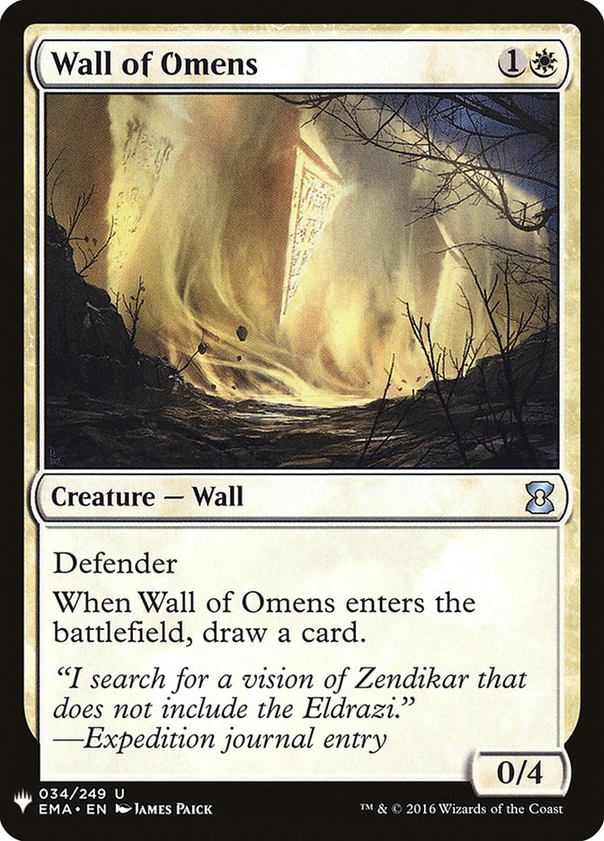 Wall of Omens [Mystery Booster] | Tacoma Games