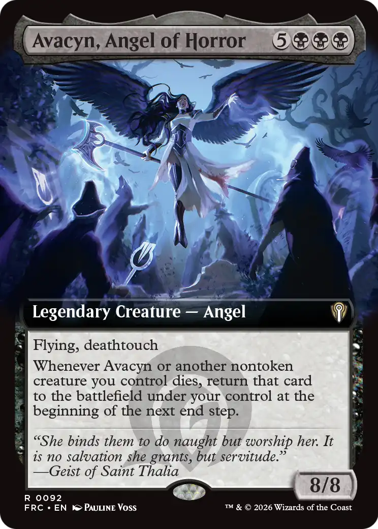 Avacyn, Angel of Horror (Extended Art) [Reality Fracture Commander] | Tacoma Games