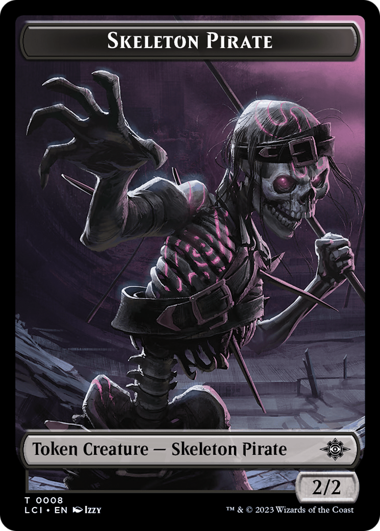 Fungus Dinosaur // Skeleton Pirate Double-Sided Token [The Lost Caverns of Ixalan Tokens] | Tacoma Games