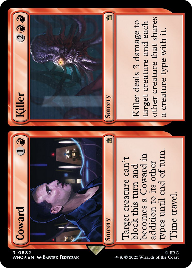Coward // Killer (Surge Foil) [Doctor Who] | Tacoma Games